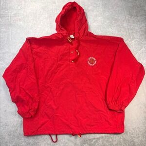 Vintage 90s Marlboro Country Store Red Anorak Pullover windbreaker Jacket XL
